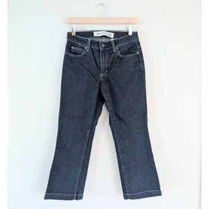 Y2K GAP Ultra Low Rise Bootcut Capri Jeans 4R Stretch Denim Casual Dark Wash